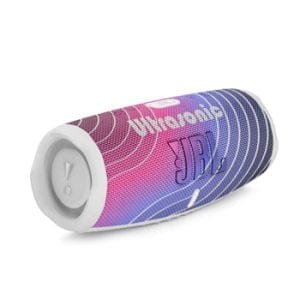 Enceinte JBL Charge 5 (blanc) personnalisée.