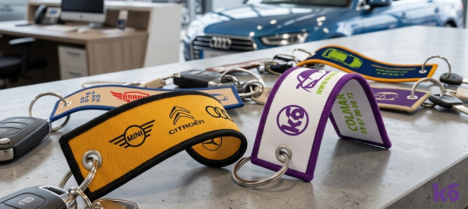 Porte-cles flamme concession auto k6 Porte-cles flamme concession auto k6