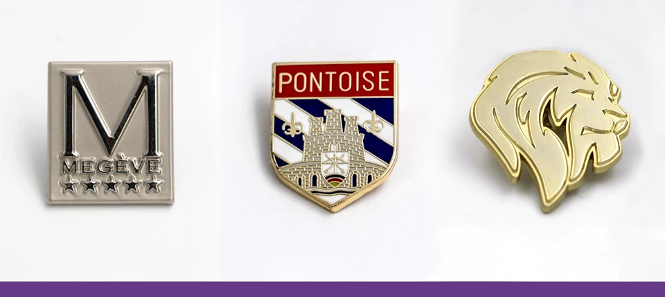 pins emaille double finition