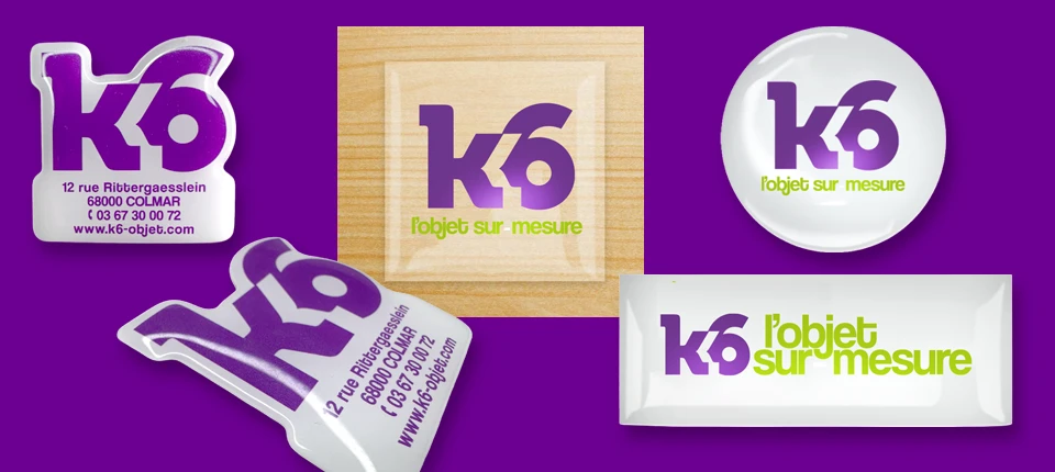 Autocollant doming personnalisé