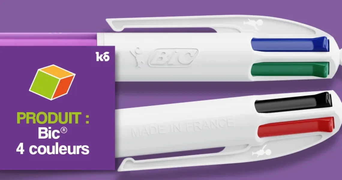 Stylos Bic 4 couleurs personnalisables
