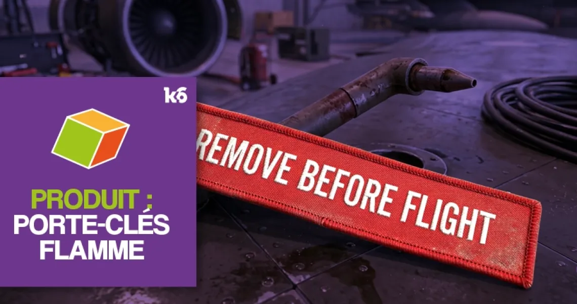 Porte-clés flamme Remove Before Flight
