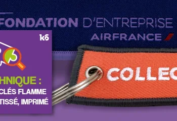 Porte-clés flamme personnalisé