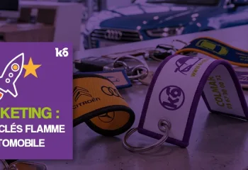 Porte-clés flamme pour concessionnaires automobiles
